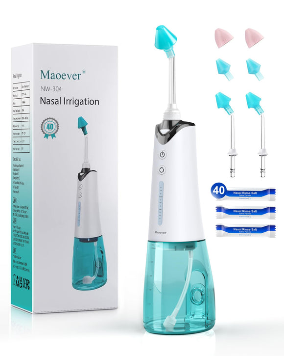 Nasal Irrigation System, Cordless Nasal Rinse Machine for Sinus Relief & Nasal Care