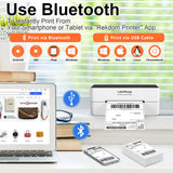 Ecommerce Label Printer, Bluetooth Thermal Shipping Label Printer