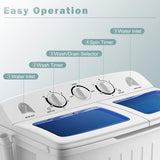 Portable Washing Machine, Twin Tub 18 Lbs Capacity, Washer