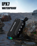 Bluetooth Waterproof, Mini Speaker with RGB Lights, 24H Playtime