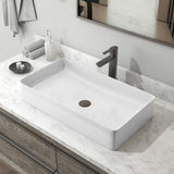 Rectangular Ceramic Countertop Bathroom Vanity Vessel Sink BVS2414A-OK