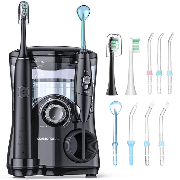 Water Flosser,600ML Oral Irrigator Water Flosser with 7 Jet Tips,10 Adjustable Water Pressure