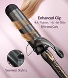 Curling Iron for Long Hair Loose Curls, 14 Heat Settings Large Barrel Curling Iron