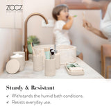 Bathroom Accessories Set 6 Pcs - Toothbrush Holder, Lotion Soap Dispenser