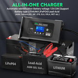 35Amp Car Battery Charger, 12V 35A/24V 18A Lithium LiFePO4 Lead Acid AGM/Gel/SLA.. Battery Desulfator