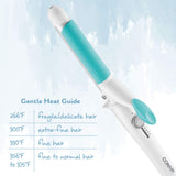 Curling Iron with Silicone Clip, 1-inch barrel produces