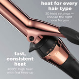 1-Inch Curling Iron, 1-inch barrel produces classic curls – for use on short