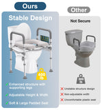 Toilet Seat Risers for Seniors, FSA/HSA Eligible Adjustable Raised Toilet Seat with Handles