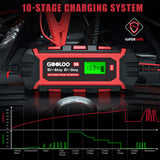 6 Amp Smart Battery Charger, 6V and 12V Trickle Charger and Maintainer for Lead-Acid Battery, Up to 150Ah