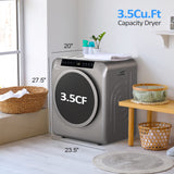 Portable Clothes Dryer, 3.5 Cu.Ft High End Front Load Tumble Laundry