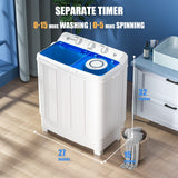 Portable Washing Machine, 28lbs Twin Tub Washer Mini Compact Laundry