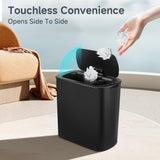 Bathroom Trash Can with Lid, Automatic Garbage Can Touchless