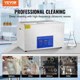 Ultrasonic Cleaner with Digital Timer&Heater 40kHz Professional