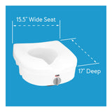 Raised Toilet Seat and Toilet Riser, 5 Inch Height Toilet