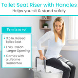 Toilet Seat Risers for Seniors (Raised with Handles) Grab Bar Seat for Seniors - Options