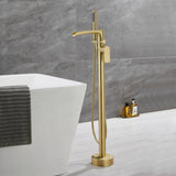 Bathtub Faucet Set Single Handle Floor Mount Tub Filler