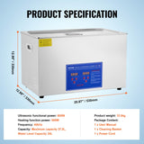 Ultrasonic Cleaner with Digital Timer&Heater 40kHz Professional