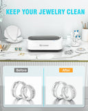 Portable Ultrasonic Cleaner with 2 Modes, 48kHz Jewelry Cleaner