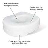 Toilet Seat Riser - Adds 5.5 Inch of Toilet Height - Raised Toilet Seat with 300 Pound