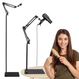 Hair Dryer Stand - Adjustable Height, 360° Rotating with Heavy Base for Hands