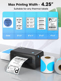 Thermal Shipping Label Printer for Phone, 4x6 Printer, Support Windows/Mac/iOS