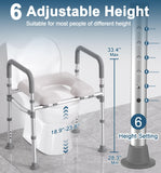 Toilet Seat Risers for Seniors, FSA/HSA Eligible Adjustable Raised Toilet Seat with Handles