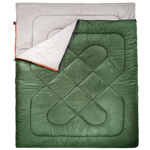 Amazon Basics 3-Season Sleeping Bag, Queen, Olive Green Amazon Basics