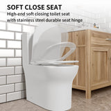 Elongated Standard One Piece Toilet with Comfortable Seat Height