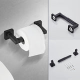 Matte Black Bathroom Hardware Set 4 Pieces,Towel Bar