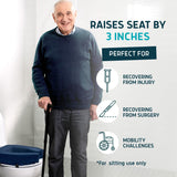 Toilet Seat Riser for Seniors - Adds 3 inches - Universal Fit