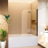 Shower Door, 34" W x 58" H Frameless Folding Pivot Bathtub