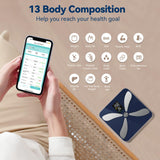 Fat Muscle Mass 13 Body Composition Monitors, Bathroom Scale