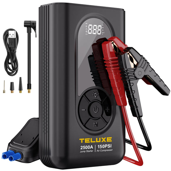 TELUXE Jump Starter with Air Compressor, 2500A