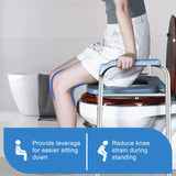 Toilet Seat Riser for Seniors with Adjustable Height, up to 400lbs, Raised Toilet Seat