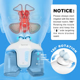 Nasal Irrigation System with 50 Salt Packets (Blue), Sinus Rinse Machine, Nose Cleaner