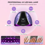 Nail Lamp, 280W Professional Nail Dryer for Gel