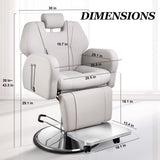 Barber Chair, Reclining Salon Chair for Hair Stylist