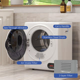 Portable Clothes Dryer, Compact Laundry Dryer with 1.5 cu.ft Stainless Steel