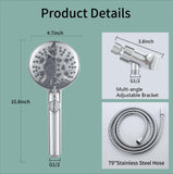 Shower Heads with ON/OFF Switch,Extra Long 79-inch Hose 8 Spray Settings High Pressure Detachable