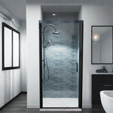 Clear Glass Shower Door,Bathroom Pivot Shower Door