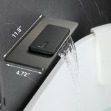 Waterfall Tub Faucet with Handheld Shower Head Wall Mounted