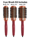 Round Thermal Hair Brush Set, 3 Count