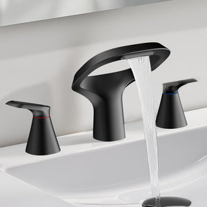 Bathroom Faucet 3 Hole, Modern Faucet for Bathroom Sink