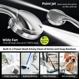 Functions High Pressure shower head with handheld, Built-in Pause Mode & 2 Power Wash