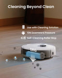 Robot Vacuum and Mop with Dual Stations, Self Draining and Self Refilling, Auto Mop Washing/Drying