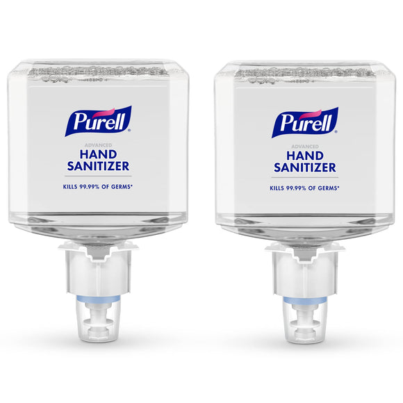 PURELL Advanced Hand Sanitizer Foam, 1200 mL Hand Sanitizer Refill for PURELL ES4 Manual Hand Sanitizer Dispenser (Pack of 2) - 5053-02