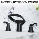 Bathroom Faucet 3 Hole, Modern Faucet for Bathroom Sink