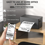 Shipping Label Printer, 4x6 Thermal Printer for Shipping Packages, Compatible