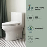 Toilet with Soft Close Seat, High-Efficiency Supply, Standard Bathroom