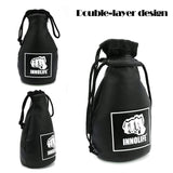 INNOLIFE Boxing Slip Bag, Boxing Dodge Hide Speed Bag Maize Ball Leather Ball for Reflex Training, Boxing, Kickboxing, MMA Pendulum Training (Black (Filler Already Included)) INNOLIFE